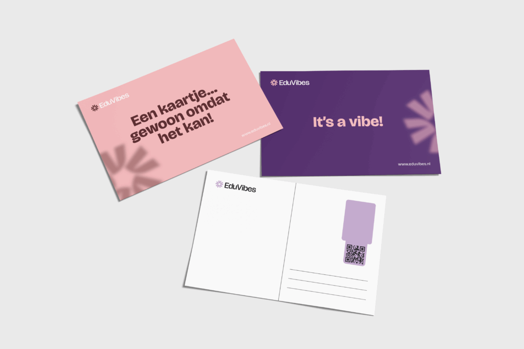 Postcard ontwerp grafisch voor EduVibes
